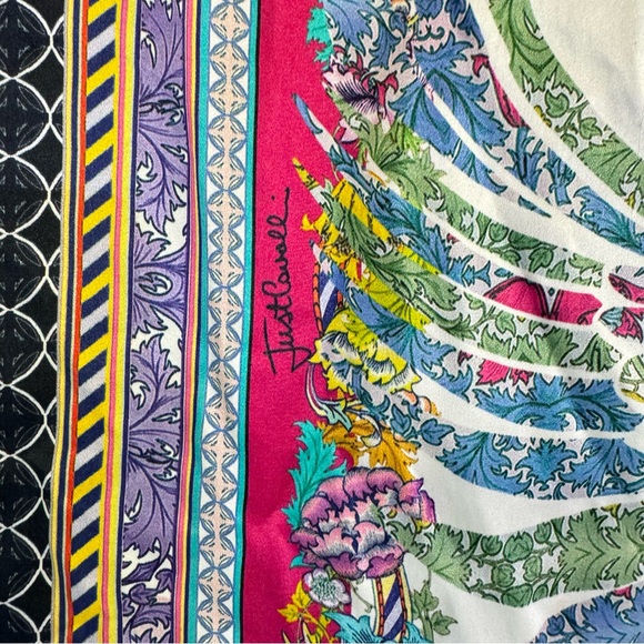 JustCavalli Roberto Cavalli 100% Silk  Bandana Print Mini Dress Size 42 (US 6) - Picture 6 of 16